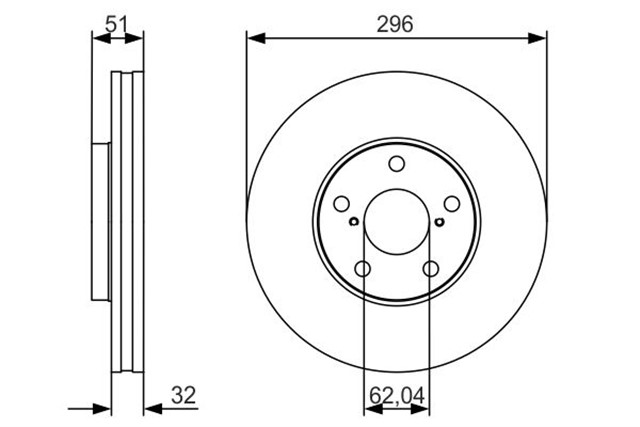 FREN DISKI. ON. 296 MM / 32 - 3 MM HAVA KANALLI