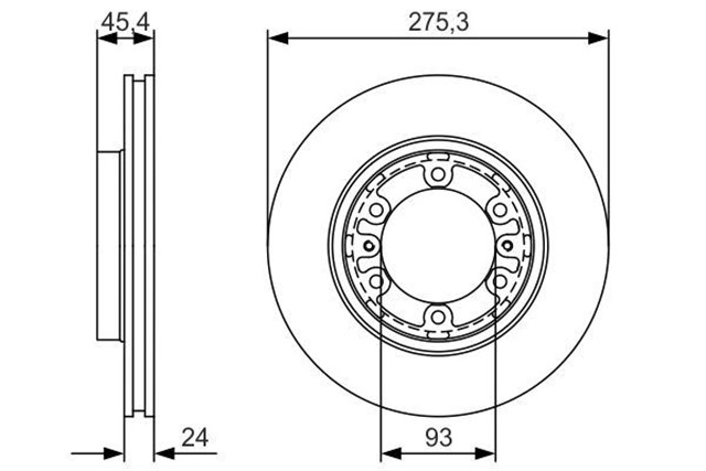 FREN DISKI. ON. 275.3 /24 - 22.4 MM . HAVA KANALLI