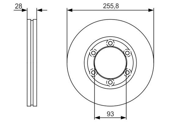 FREN DISKI. ON. 255.8 /28.0 - 26.0 MM