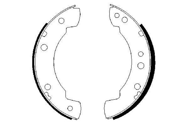 PABUCLU FREN BALATASI 229X44.5 MM