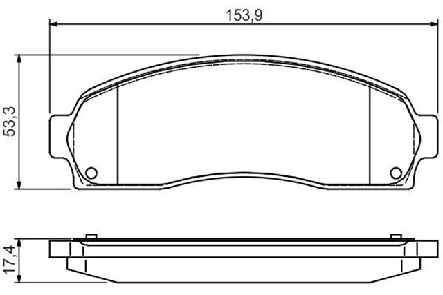 DISK BALATA - ON - WVA 23472 - 153.9X53.3X17.4 MM