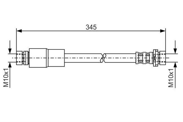 FREN HORTUMU; ARKA. 345.00 MM