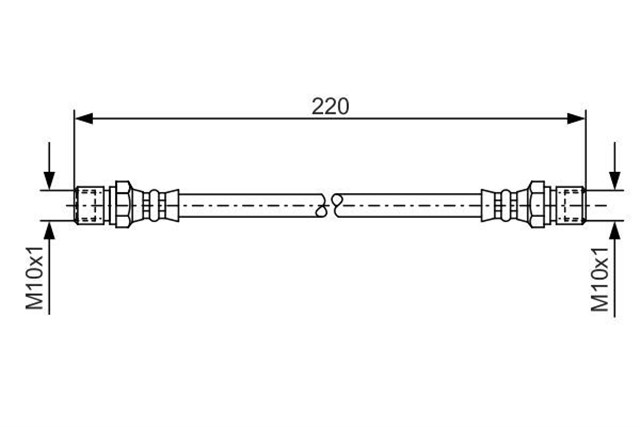 FREN HORTUMU; ARKA. 220.00 MM