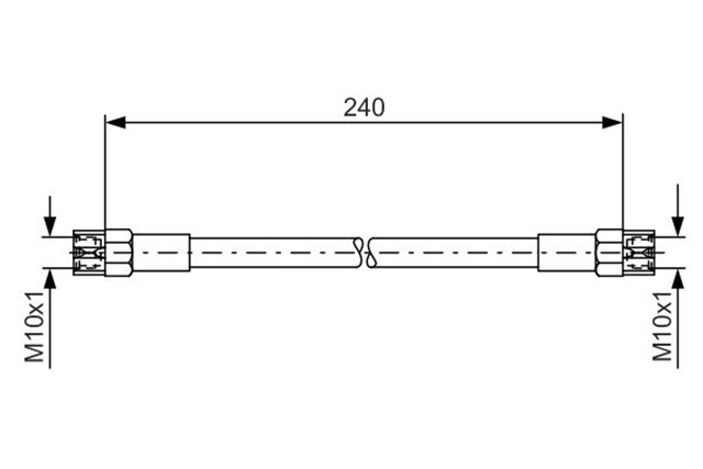 FREN HORTUMU; ARKA. 240.00 MM