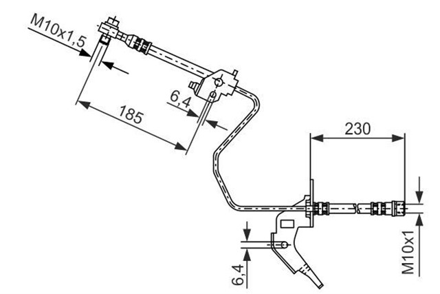 ARKA FREN HORTUMU SAG DISK FREN OPEL ASTRA G - ASTRA H - MERIVA A - B ZAFIRA A - B COMBO C
