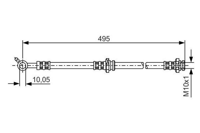 FREN HORTUMU SAG; ARKA. 495.00 MM