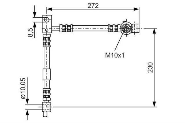 FREN HORTUMU SAG ON NISSAN PRIMERA 2002 - 2008 272.00 MM