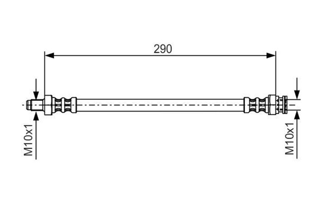 FREN HORTUMU; ARKA. 290.00 MM