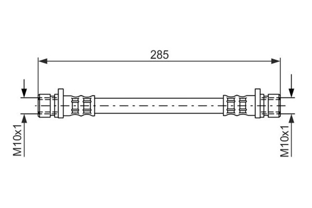 FREN HORTUMU; ARKA. 285.00 MM