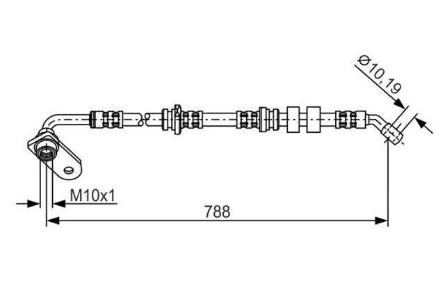 FREN HORTUMU SAG; ON. 755.00 MM