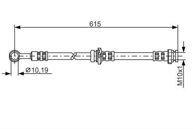 FREN HORTUMU SAG; ARKA. 615.00 MM