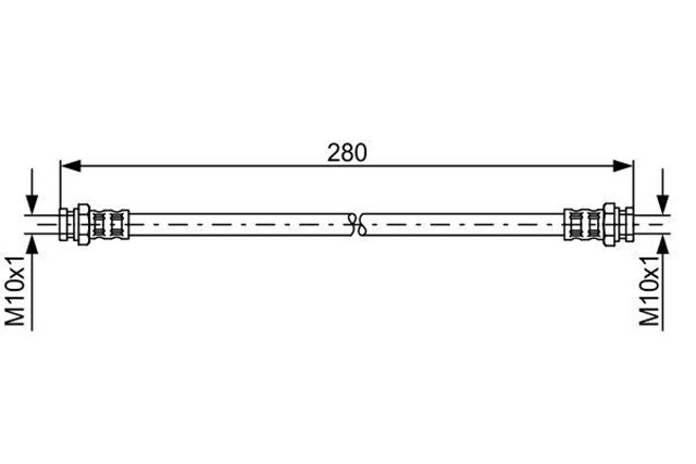 FREN HORTUMU; ARKA. 280.00 MM