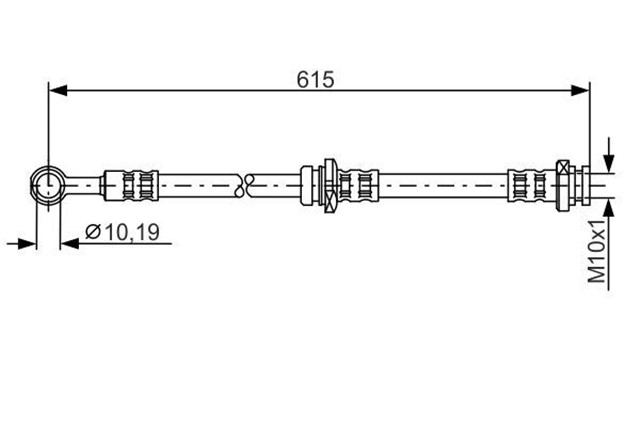 FREN HORTUMU; ARKA. 615.00 MM