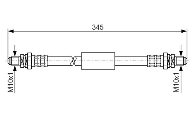 FREN HORTUMU; ARKA. 345.00 MM