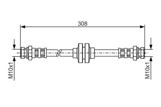 FREN HORTUMU; ARKA. 308.00 MM