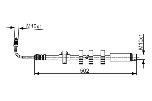 FREN HORTUMU SAG; ON. 502.00 MM