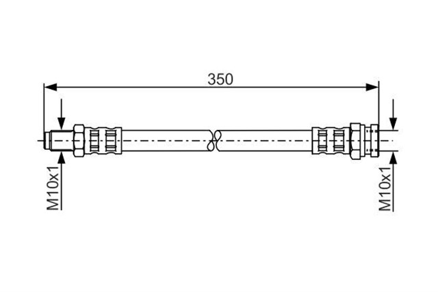 FREN HORTUMU; ARKA. 350.00 MM