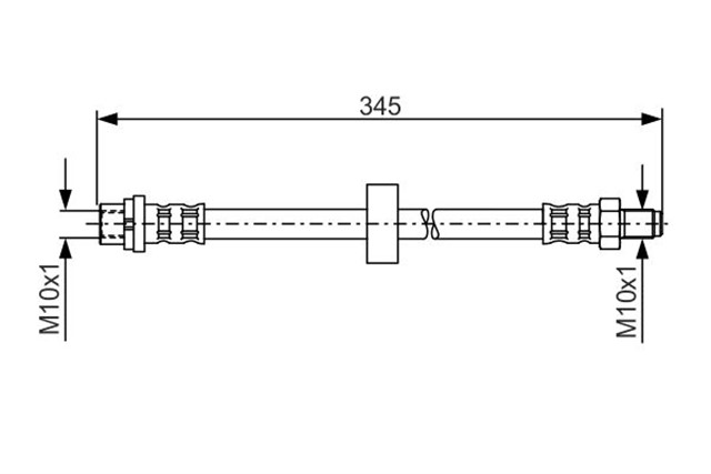 FREN HORTUMU; ARKA. 345.00 MM