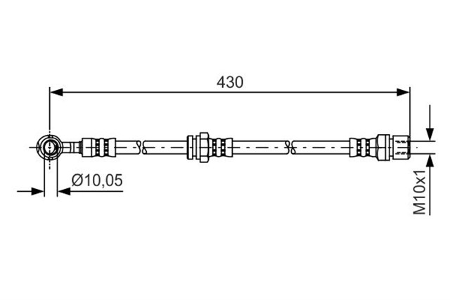 FREN HORTUMU SAG; ON. 430.00 MM