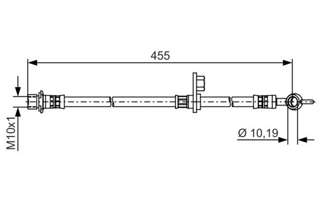 FREN HORTUMU; ARKA. 455.00 MM