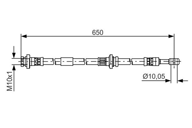 FREN HORTUMU SAG; ARKA. 650.00 MM