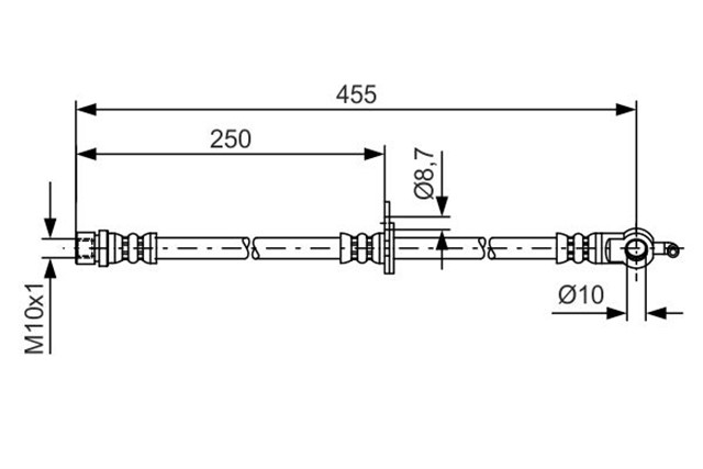FREN HORTUMU SAG; ON. 455.00 MM