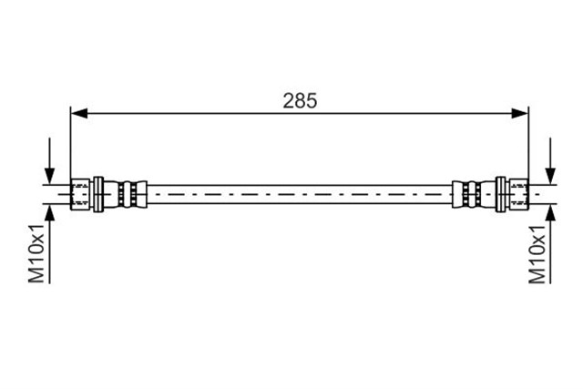 FREN HORTUMU SAG; ARKA. 285.00 MM