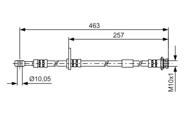 FREN HORTUMU SAG; ON. 463.00 MM
