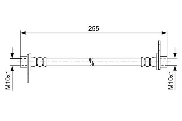 FREN HORTUMU. IC. ARKA. 255.00 MM