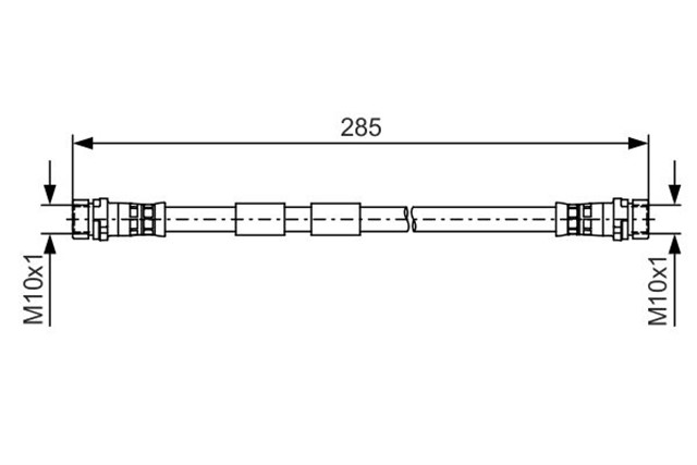FREN HORTUMU; ARKA. 285.00 MM