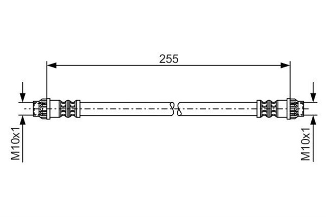FREN HORTUMU; ARKA. 255.00 MM 1987476712
