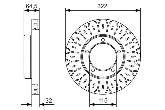 FREN DISKI. ON. 322 MM / 32 - 3 MM HAVA KANALLI 0986479T23