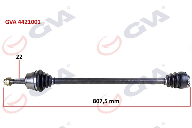 KOMPLE AKS SAG PALIO 1.2 - 1.4 - 1.6 16V AKS LALE SIZ 807MM
