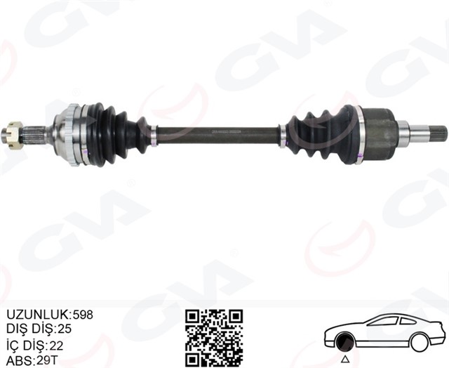 KOMPLE AKS SOL ON PEUGEOT 306 7B.N3.N5 1.6I M - T ABSLI 29 DIS 93 - 02