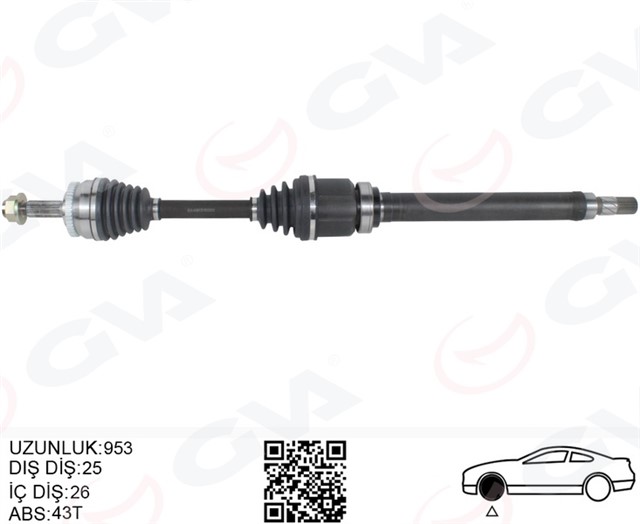 ON AKS KOMPLE SAG VOLVO S40 I V40 I 1.8 - 2.0 97 04