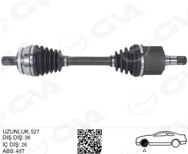 ON AKS KOMPLE SAG VOLVO S60 I 2.0 T 2.4 04 10 V70 II 2.0 T 2.4 04 10