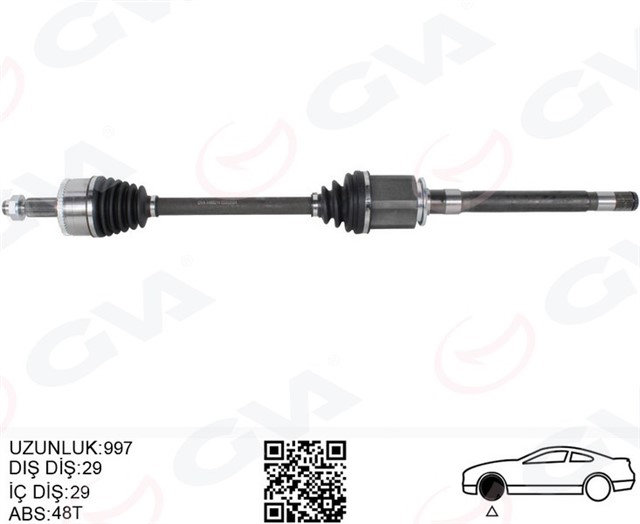 KOMPLE AKS ON SAG DISCOVERY 3 L319 DISCOVERY 4 L319 R.R SPORT I L320 997MM