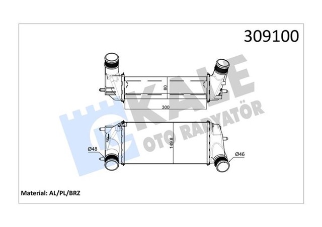 TURBO INTERCOOLER RADYATORU COURIER 14 FIESTA 13 B MAX 12 1.0 ECOBOOST