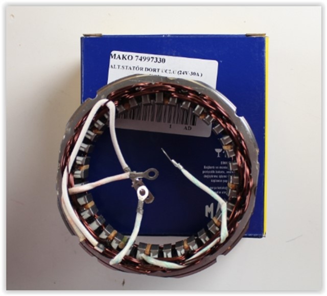 ALT.STATOR DORT UCLU 24V - 30A KONJEKTORSUZ TUM