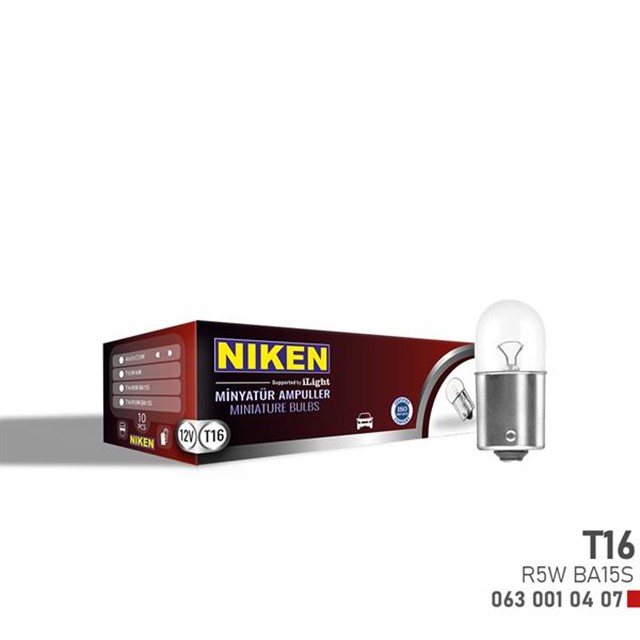 NIKEN T16 MINYATUR AMPUL R5W BA15S 12V 10LU