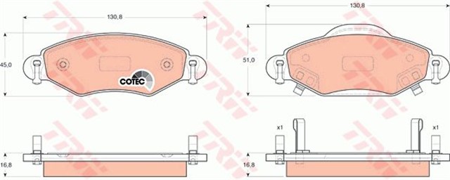 ON BALATA YARIS 1.0 99 9.05 1.3 02 - 9.05 1.4 D4D 01 9.05 1.5 VVTI TS 04/2001 9.05