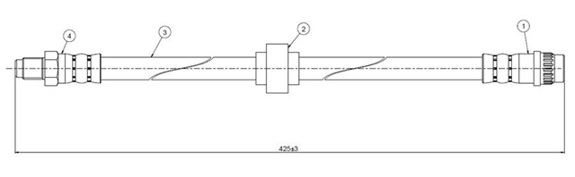 ON FREN HORTUMU MEGANE CLASSIC - SCENIC 1.4 16V - 1.6 16V - 1.9 DCI - 1.9DTI - 2.0 16V - RN 1.6E 96