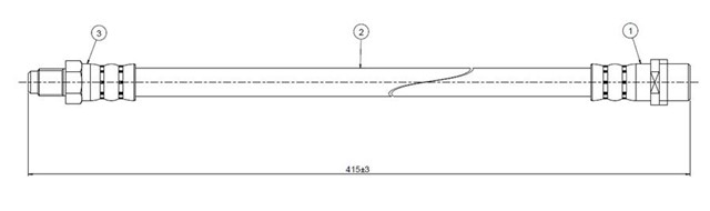 FREN HORTUMU ON MERCEDES W202 S202 W203 S203 CL203 C208 C209 W204 W210 S210 C207 R171 R172
