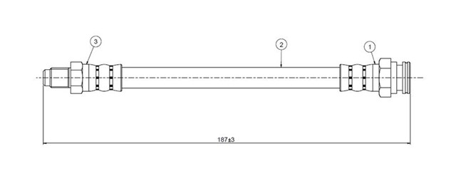 FREN HORTUMU ARKA DELTA 1.6IE 93 - 