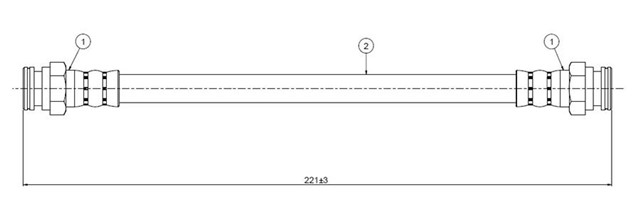 FREN HORTUMU ARKA UNO SERIE 1 83 - 89