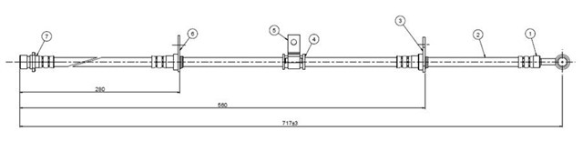 FREN HORTUMU ON SHUTTLE 2.2I 95 - 98