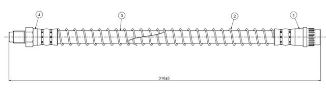 FREN HORTUMU ON 106 SERIE 96 - .