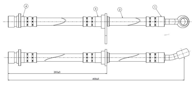 FREN HORTUMU ARKA CIVIC 1.3 16V - 1.6ESI - 1.6VTI 95 - .