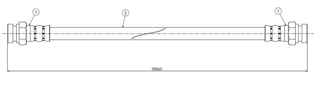 FREN HORTUMU ARKA 323 FA4 - BU 1.0 1.5 STATION WAGON 79 - 86