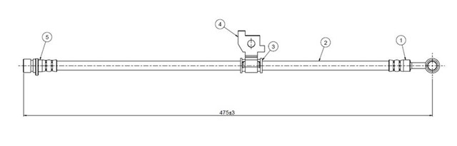 FREN HORTUMU ON CIVIC SHUTTLE AG - AH - AL - AN 83 - 87